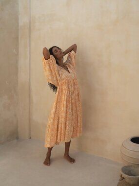 Daugter Of India Midi Dress - Tangerin (XL)